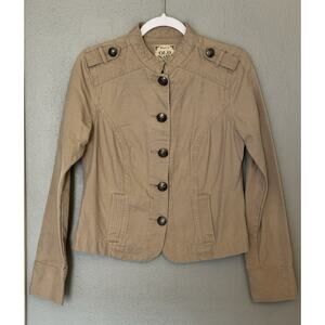 Y2K Old Navy Womens Size Medium Military Button Up Jacket Preppy Academia